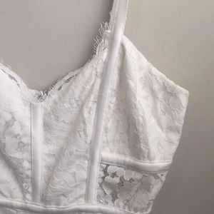 White Lace Midi Dress